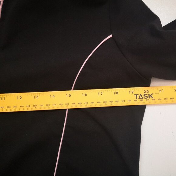 Cleo Petites Ladies Size Medium Black with Pink Accents Full Zip Hoodie - Picture 8 of 10